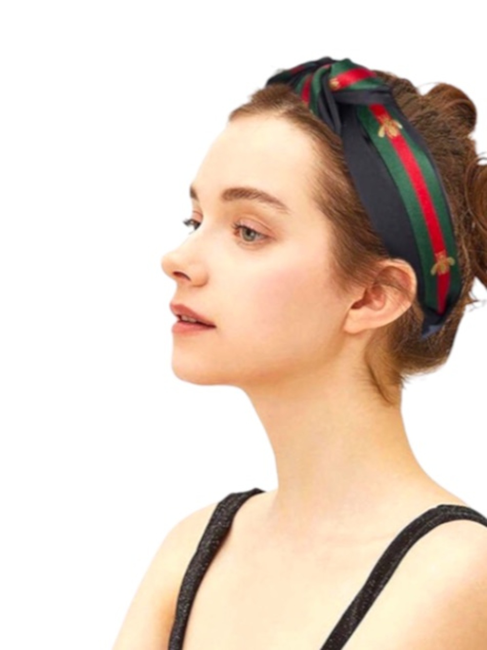 LUXURY➕Classic Stripe Bee Embellished Knotted Headband